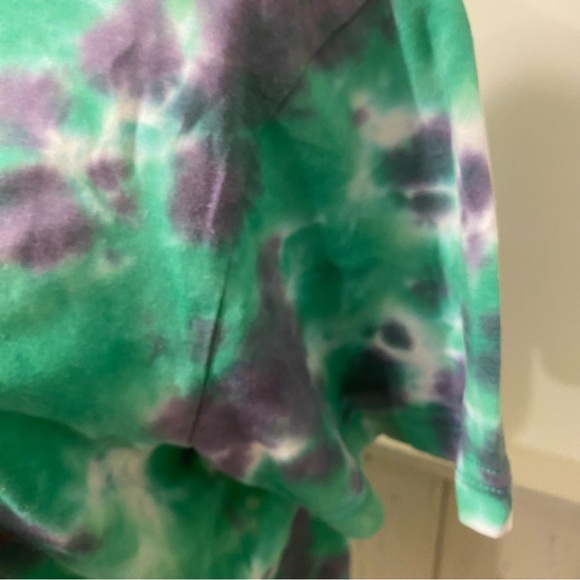 Original Use Small Green Purple Tie Dye Short Sleeve T-Shirt - Picture 11 of 11